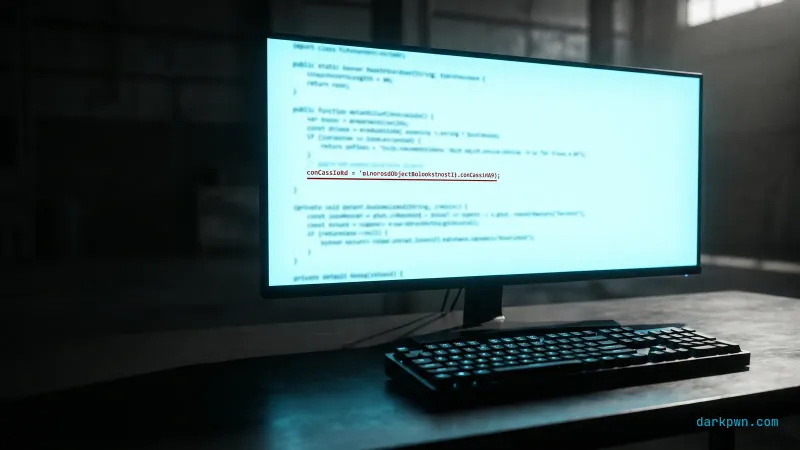 A dark browser developer console showing cyan code with one line flagged in red