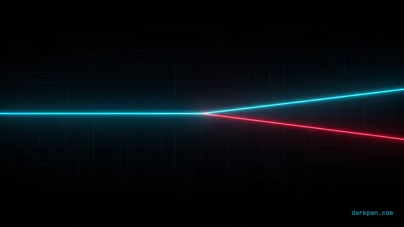 A dark scene showing a cyan session token thread splitting into a second red thread, representing session hijacking detection